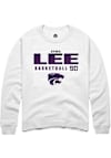 Main image for Ayoka Lee Rally Mens White K-State Wildcats NIL Stacked Box Crew Sweatshirt