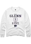 Main image for Brylee Glenn Rally Mens White K-State Wildcats NIL Sport Icon Crew Sweatshirt