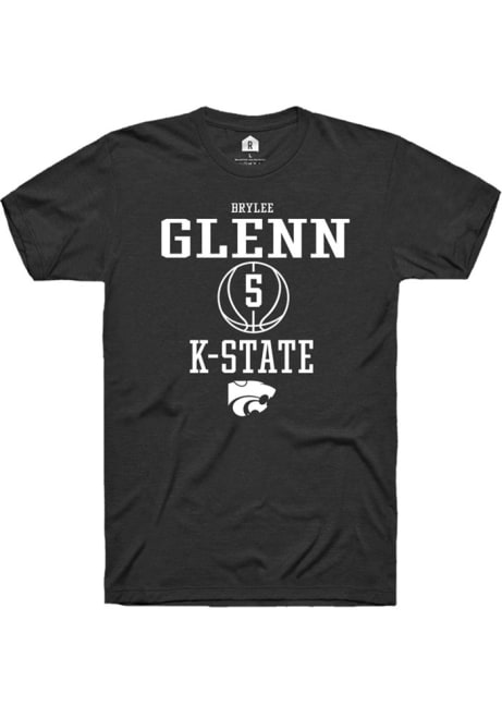 Brylee Glenn Black K-State Wildcats NIL Sport Icon Short Sleeve T Shirt