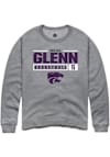 Main image for Brylee Glenn Rally Mens Graphite K-State Wildcats NIL Stacked Box Crew Sweatshirt