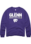 Main image for Brylee Glenn Rally Mens Purple K-State Wildcats NIL Stacked Box Crew Sweatshirt