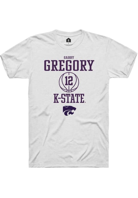 Gabriella Gregory White K-State Wildcats NIL Sport Icon Short Sleeve T Shirt