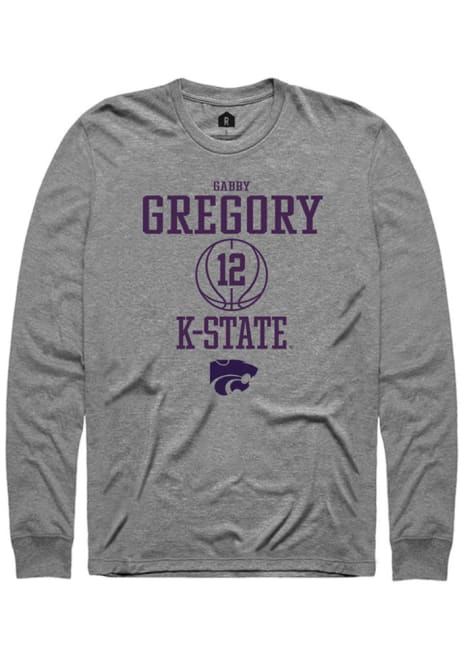 Gabriella Gregory Rally Mens Graphite K-State Wildcats NIL Sport Icon Tee