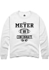 Main image for Jesse Meyer Rally Mens White Cincinnati Bearcats NIL Sport Icon Crew Sweatshirt