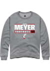 Main image for Jesse Meyer Rally Mens Graphite Cincinnati Bearcats NIL Stacked Box Crew Sweatshirt