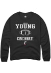 Main image for Jordan Young  Rally Cincinnati Bearcats Mens Black NIL Sport Icon Long Sleeve Crew Sweatshirt