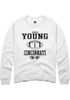 Main image for Jordan Young  Rally Cincinnati Bearcats Mens White NIL Sport Icon Long Sleeve Crew Sweatshirt