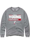 Main image for Jordan Young Rally Mens Graphite Cincinnati Bearcats NIL Stacked Box Crew Sweatshirt