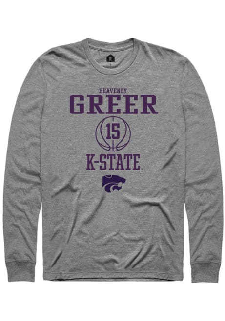 Heavenly Greer Rally Mens Graphite K-State Wildcats NIL Sport Icon Tee