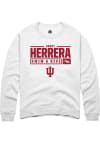 Main image for Harrison Herrera Rally Mens White Indiana Hoosiers NIL Stacked Box Crew Sweatshirt