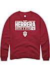 Main image for Harrison Herrera Rally Mens Red Indiana Hoosiers NIL Stacked Box Crew Sweatshirt