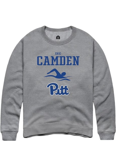 Eric Camden Rally Mens Graphite Pitt Panthers NIL Sport Icon Crew Sweatshirt