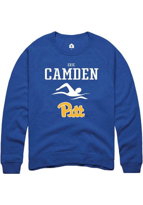 Eric Camden Rally Mens Blue Pitt Panthers NIL Sport Icon Crew Sweatshirt