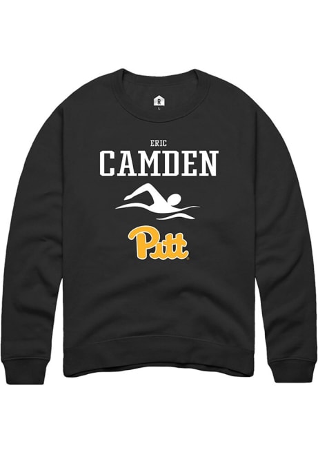 Eric Camden Rally Mens Black Pitt Panthers NIL Sport Icon Crew Sweatshirt