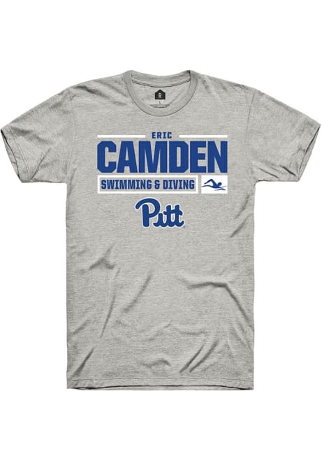 Eric Camden Ash Pitt Panthers NIL Stacked Box Short Sleeve T Shirt