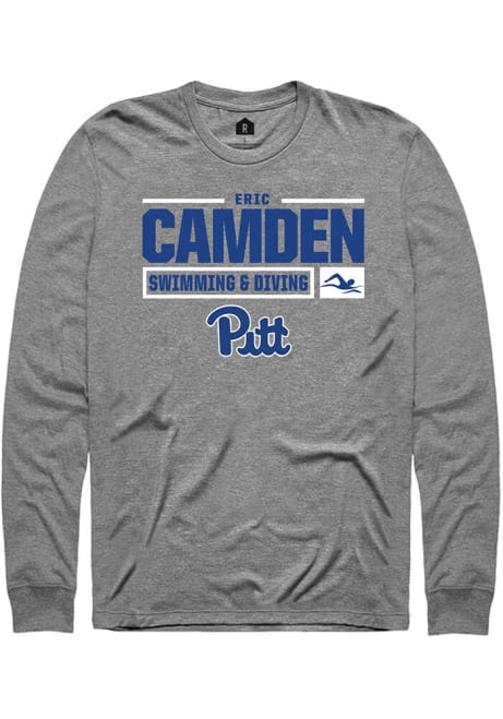 Eric Camden Rally Mens Graphite Pitt Panthers NIL Stacked Box Tee