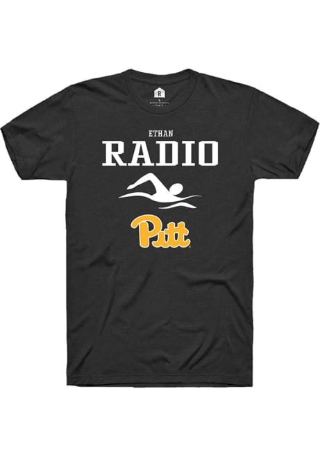 Ethan Radio Black Pitt Panthers NIL Sport Icon Short Sleeve T Shirt