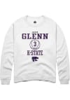 Main image for Jaelyn Glenn Rally Mens White K-State Wildcats NIL Sport Icon Crew Sweatshirt