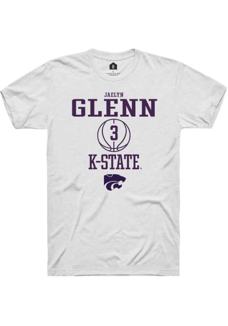 Jaelyn Glenn White K-State Wildcats NIL Sport Icon Short Sleeve T Shirt