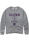 Main image for Jaelyn Glenn Rally Mens Graphite K-State Wildcats NIL Sport Icon Crew Sweatshirt