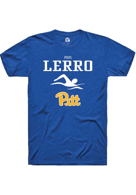 Paul Lerro Blue Pitt Panthers NIL Sport Icon Short Sleeve T Shirt