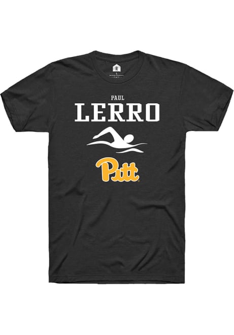 Paul Lerro Black Pitt Panthers NIL Sport Icon Short Sleeve T Shirt