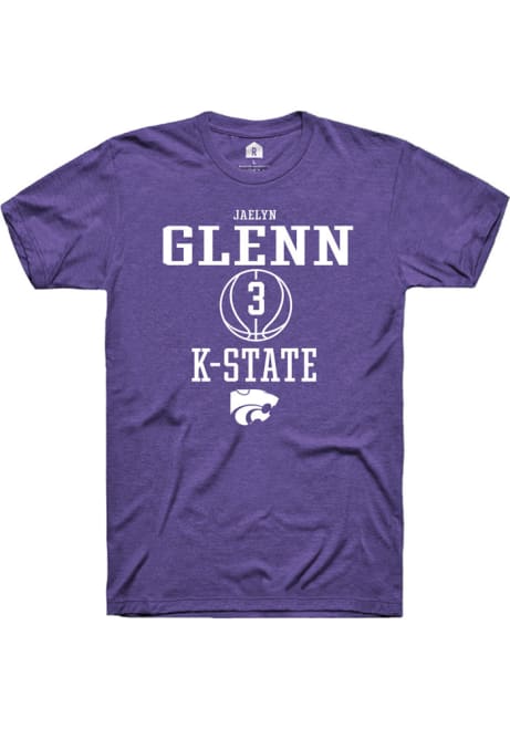 Jaelyn Glenn Purple K-State Wildcats NIL Sport Icon Short Sleeve T Shirt