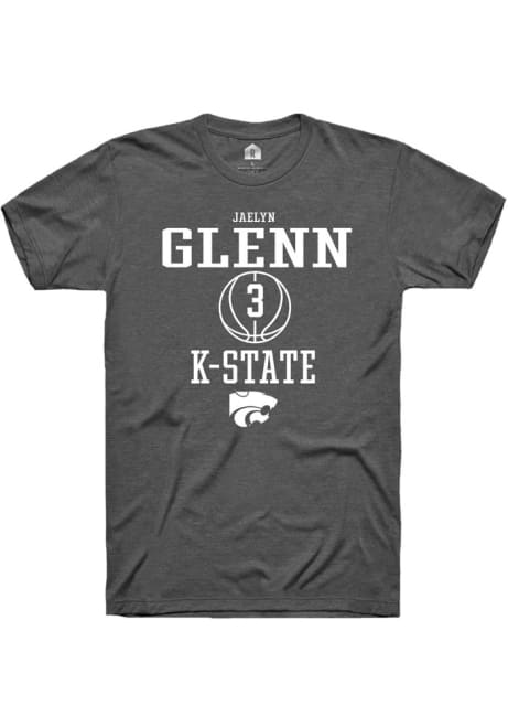 Jaelyn Glenn Grey K-State Wildcats NIL Sport Icon Short Sleeve T Shirt