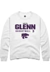 Main image for Jaelyn Glenn Rally Mens White K-State Wildcats NIL Stacked Box Crew Sweatshirt