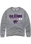 Main image for Jaelyn Glenn Rally Mens Graphite K-State Wildcats NIL Stacked Box Crew Sweatshirt