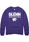 Main image for Jaelyn Glenn Rally Mens Purple K-State Wildcats NIL Stacked Box Crew Sweatshirt