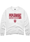 Main image for Noelle Peplowski Rally Mens White Indiana Hoosiers NIL Stacked Box Crew Sweatshirt