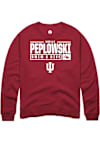 Main image for Noelle Peplowski Rally Mens Red Indiana Hoosiers NIL Stacked Box Crew Sweatshirt