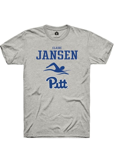 Claire Jansen Ash Pitt Panthers NIL Sport Icon Short Sleeve T Shirt