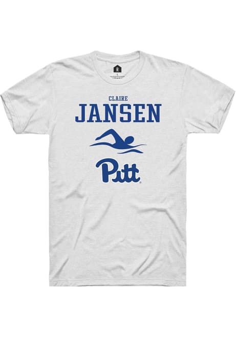 Claire Jansen White Pitt Panthers NIL Sport Icon Short Sleeve T Shirt