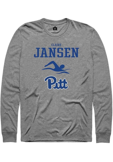 Claire Jansen Rally Mens Graphite Pitt Panthers NIL Sport Icon Tee