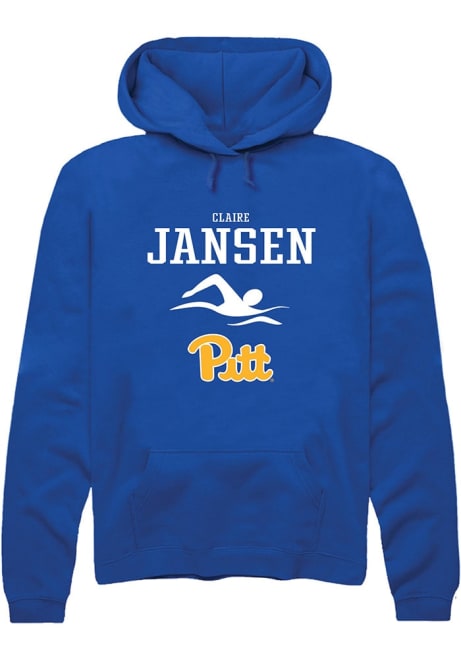 Claire Jansen Rally Mens Blue Pitt Panthers NIL Sport Icon Hooded Sweatshirt