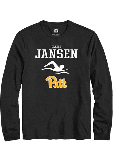 Claire Jansen Rally Mens Black Pitt Panthers NIL Sport Icon Tee