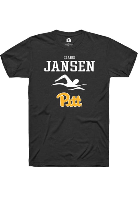 Claire Jansen Black Pitt Panthers NIL Sport Icon Short Sleeve T Shirt