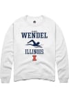 Main image for Alexis Wendel Rally Mens White Illinois Fighting Illini NIL Sport Icon Crew Sweatshirt