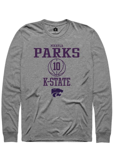 Mikayla Parks Rally Mens Grey K-State Wildcats NIL Sport Icon Tee