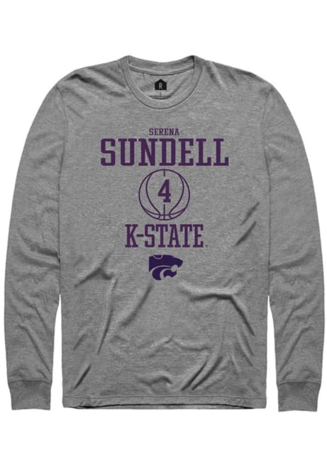 Serena Sundell Rally Mens Graphite K-State Wildcats NIL Sport Icon Tee