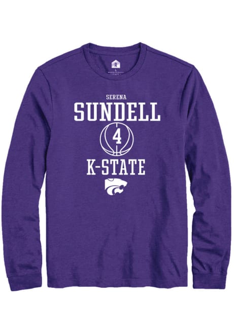 Serena Sundell Rally Mens Purple K-State Wildcats NIL Sport Icon Tee