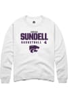 Main image for Serena Sundell Rally Mens White K-State Wildcats NIL Stacked Box Crew Sweatshirt