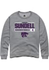 Main image for Serena Sundell Rally Mens Graphite K-State Wildcats NIL Stacked Box Crew Sweatshirt