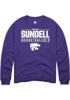Main image for Serena Sundell Rally Mens Purple K-State Wildcats NIL Stacked Box Crew Sweatshirt