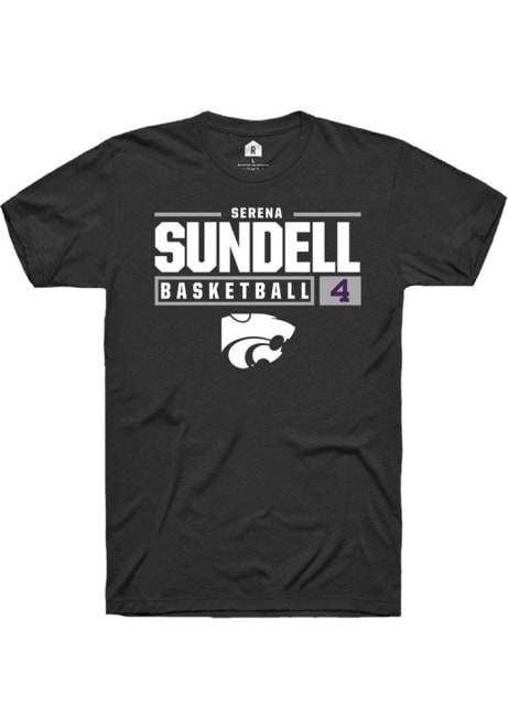 Serena Sundell Black K-State Wildcats NIL Stacked Box Short Sleeve T Shirt