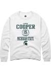 Main image for Carson Cooper  Rally Michigan State Spartans Mens White NIL Sport Icon Long Sleeve Crew Sweatshirt