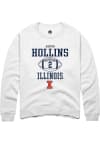 Main image for Ashton Hollins Rally Mens White Illinois Fighting Illini NIL Sport Icon Crew Sweatshirt