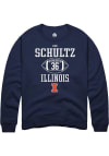 Main image for Ben Schultz Rally Mens Navy Blue Illinois Fighting Illini NIL Sport Icon Crew Sweatshirt